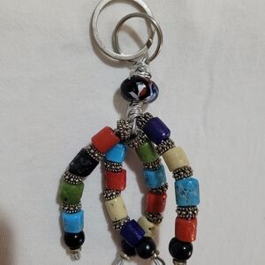 Colorful Beaded Keychain